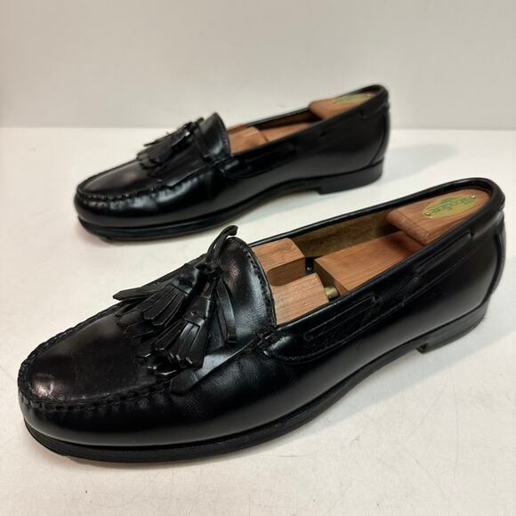 NEW HEELS Cole Haan Tassel Loafers Kiltie Black Made in Maine USA 11.5 D - Picture 6 of 13